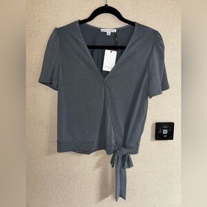 Green envelope blouse